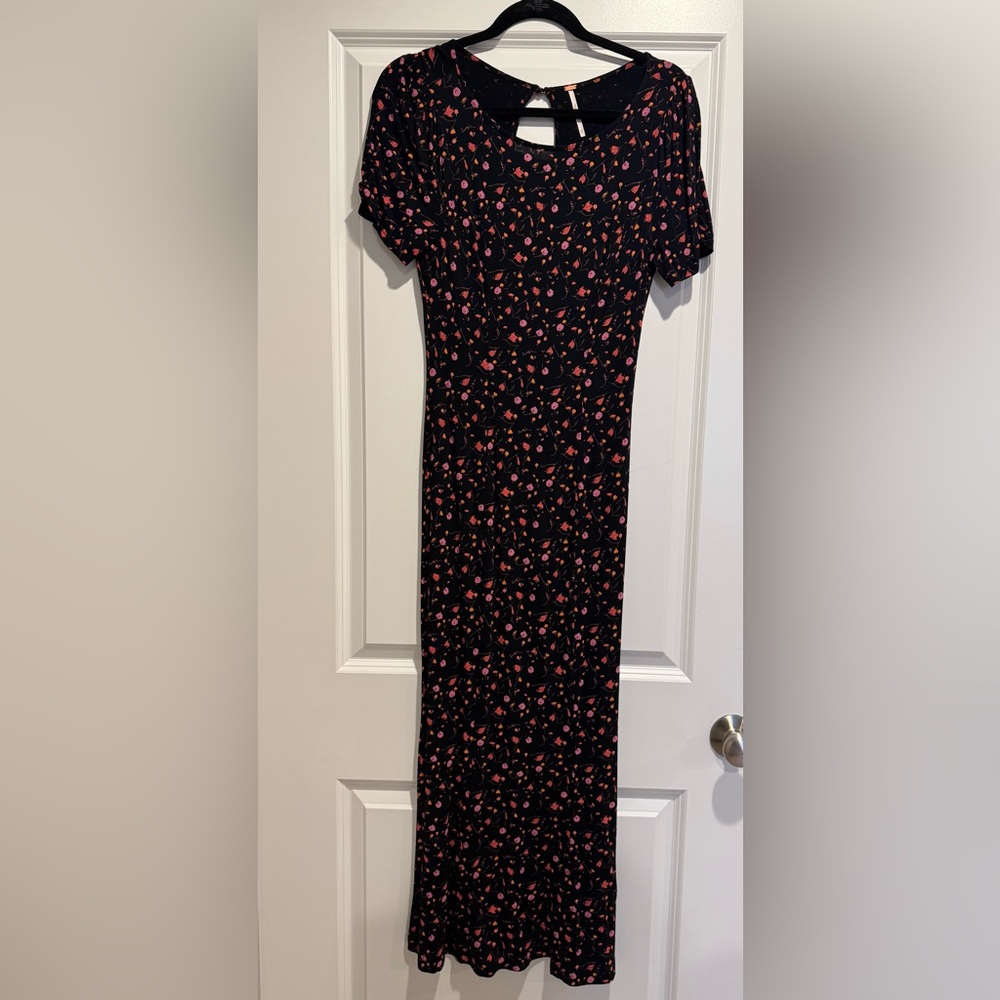 Floral Black Dress